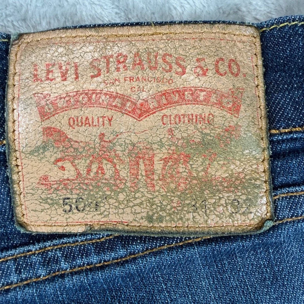 Levis 504 Regular Straight Fit Jeans Mens 31x32 Blue Denim Bought In London